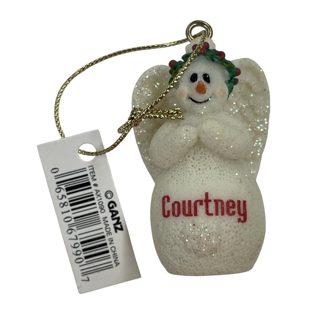 Ganz Courtney Snowman‎ Angel Christmas Ornament